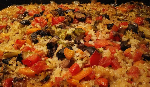 Ориз с броколи и гъби