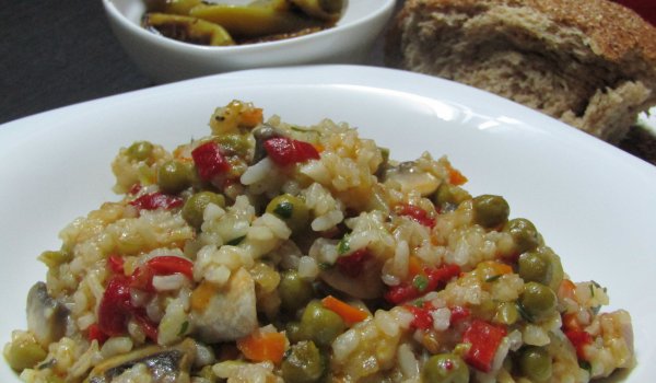 Ориз с Чесън и Зеленчуци