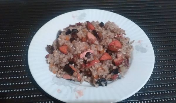 Ориз с гъби и колбас