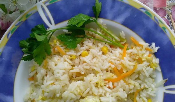 Ориз с Яйца и Зеленчуци по Китайски