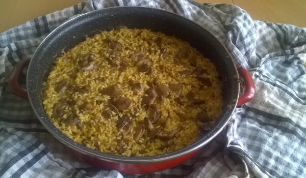 Ориз с кокошка и гъби
