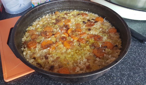 Ориз с моркови и чушки