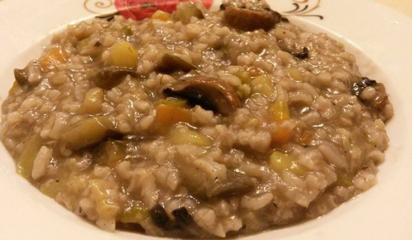 Ориз с патладжан, гъби и тиквички