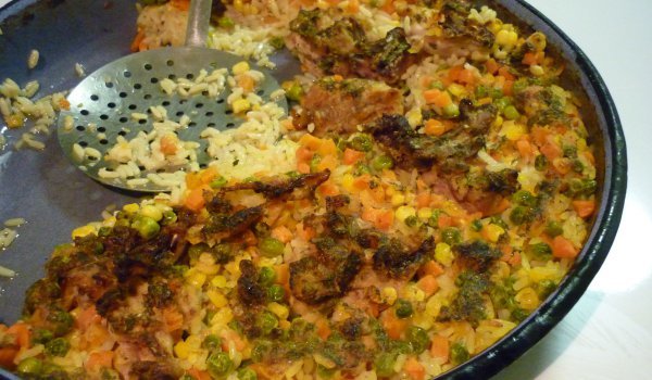 Ориз с пиле и зеленчуци