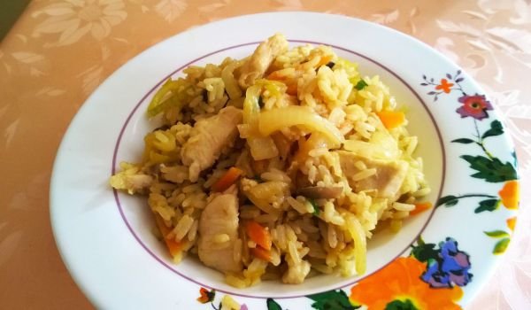 Ориз с пилешко, зеленчуци и пармезан