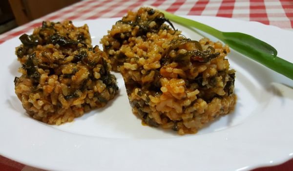 Ориз с праз и спанак