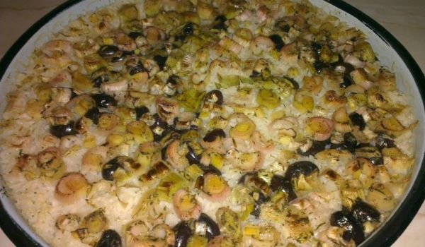 Ориз с праз лук и маслини
