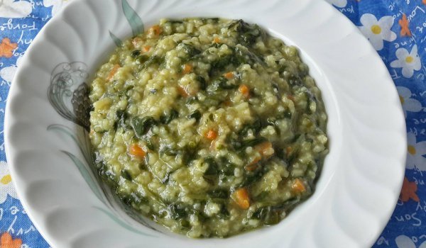 Ориз със спанак и морков