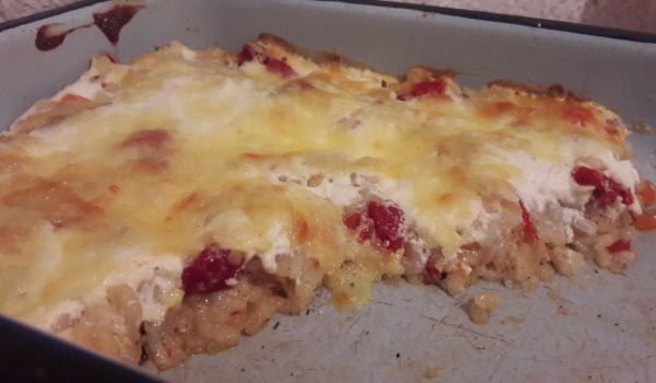 Ориз със зеленчуци и заливка