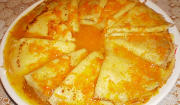 Палачинки с портокалов сок