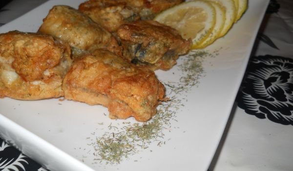 Панирана бяла риба (нототения) със сух копър