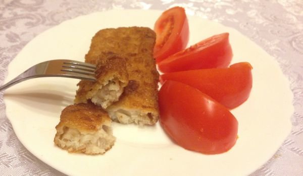 Панирани филенца от бяла риба