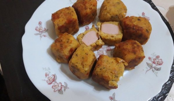 Панирани картофени кюфтенца с кренвирши - Моята Рецепта