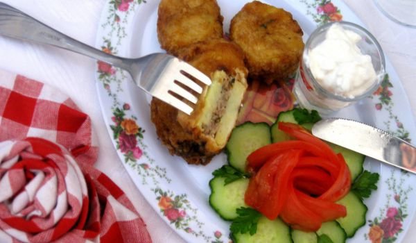 Панирани картофи с кайма -Мафрум