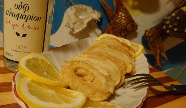 Панирани лимонени калмари