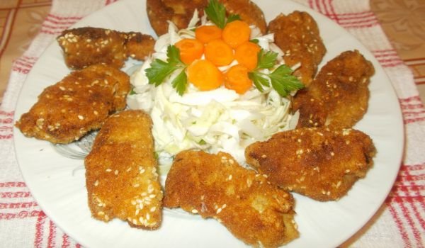 Панирано пилешко месо