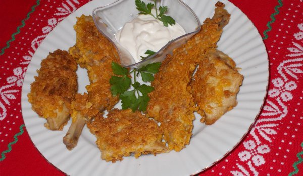 Панирано заешко с корнфлейкс