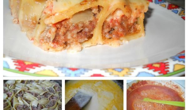 Паста с два вида сос