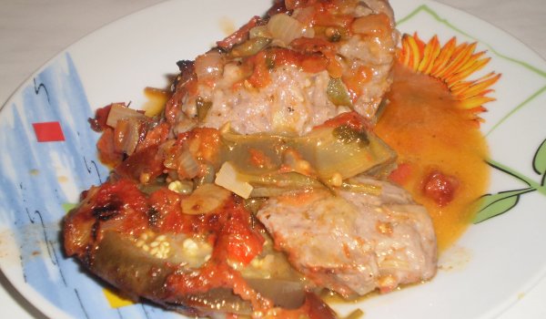 Патладжан с кайма по турски