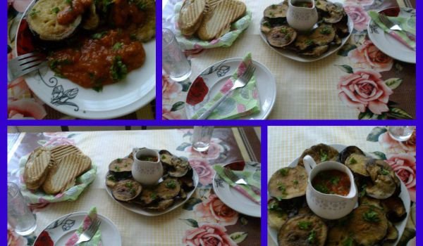 Патладжани със зеленчуков сос