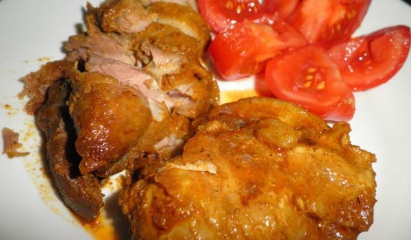 Печен свински джолан с подправки