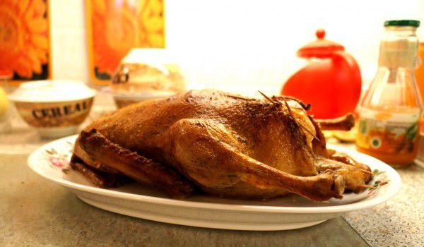 Печена патица с плънка