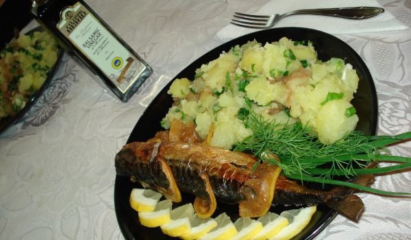 Печена скумрия с лимони