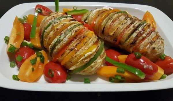 Печени картофи с чушки