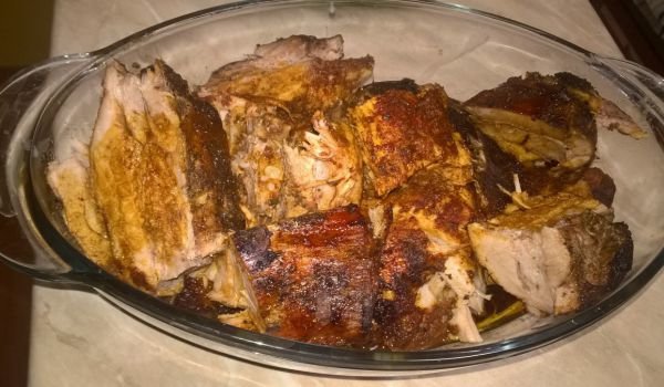 Печени мариновани свински гърди