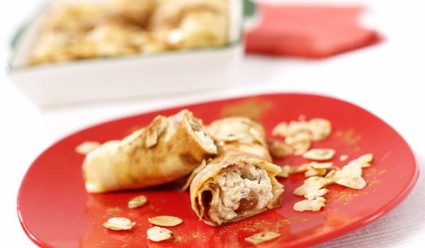 Печени палачинки с бадемов крем