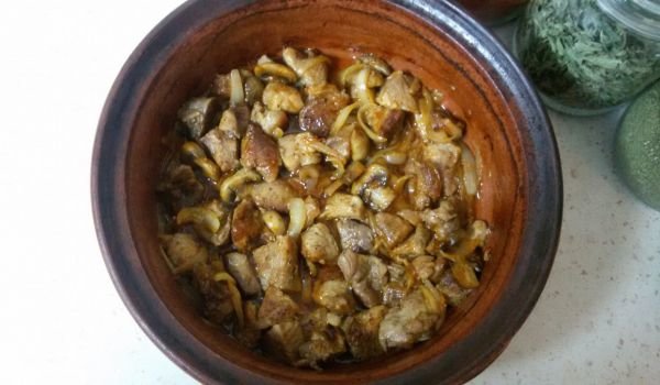Печени свински късчета