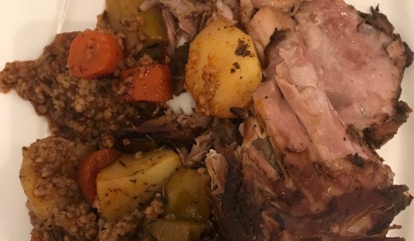 Печено агнешко по марокански с булгур