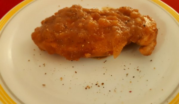 Печено пиле с ябълки
