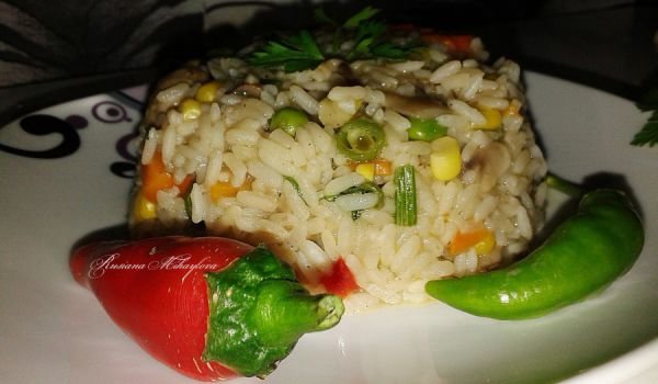 Пикантно ризото със зеленчуци