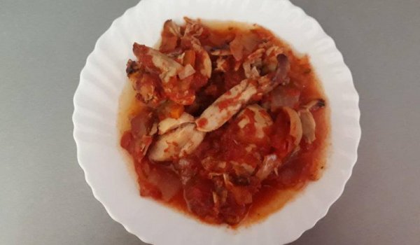 Пиле с Домати и Лук на Фурна