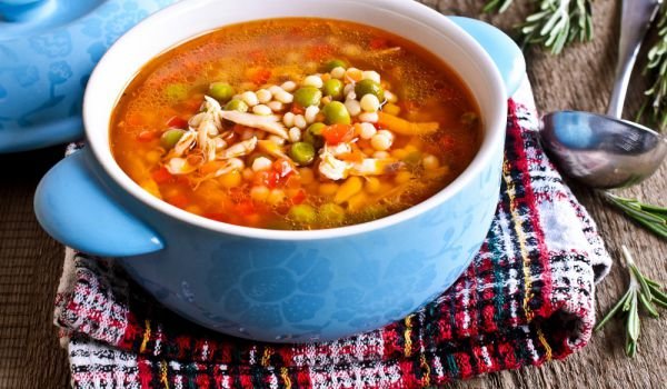 Пилешка супа с ачини ди пепе