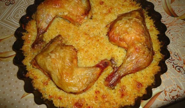 Пилешки бутчета с ориз и моркови