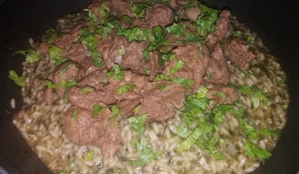 Пилешки Дробчета със Спанак и Ориз