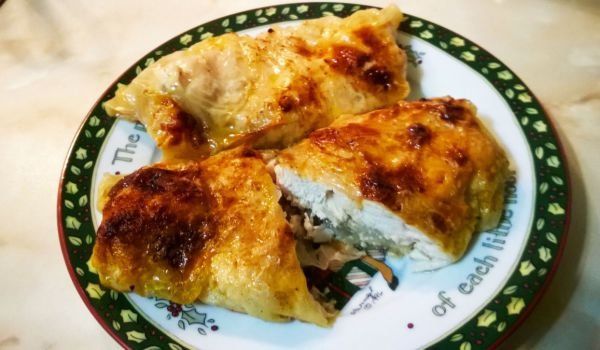 Пилешки филета в зелев лист