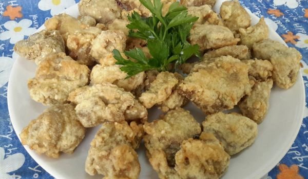 Пилешки хапки с оризово брашно и сусам