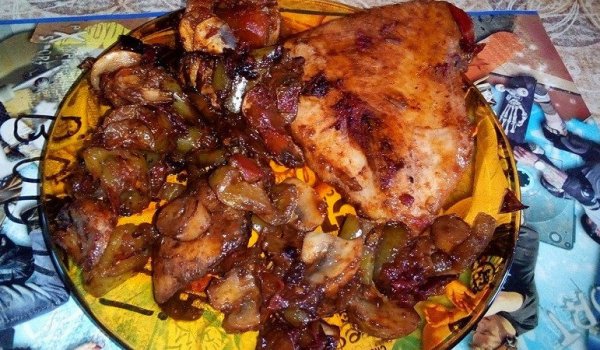 Пилешки пържоли със зеленчуци в слоу кукър