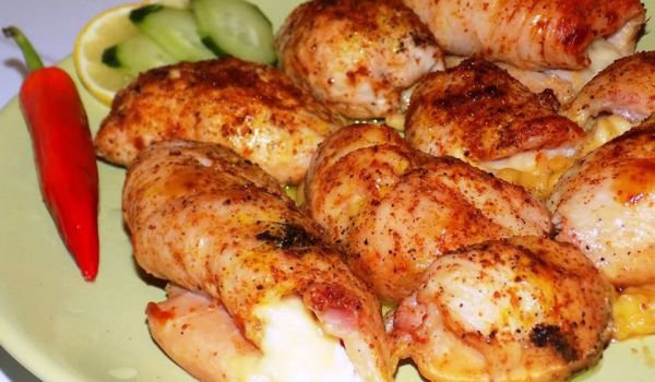 Пилешки рулца с вкусна плънка