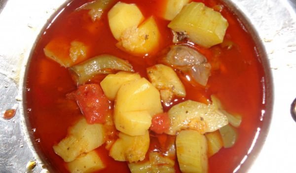 Пилешки сърца гювеч