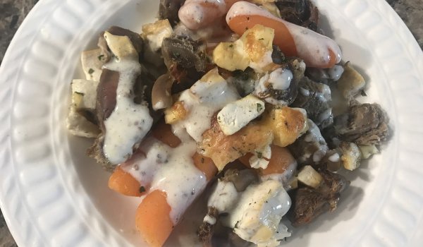 Пилешки воденички с бейби моркови и тофу