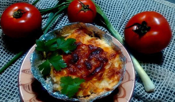 Пилешко филе, печено във форми от фолио
