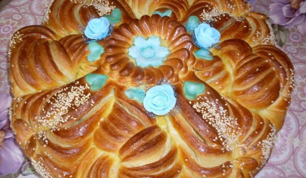 Питка за сватба в небесно синьо