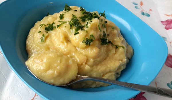 Пюре от моркови, картофи и праз