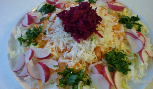 Полезна многоцветна салата