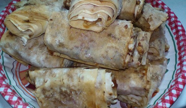 Постен ябълков щрудел