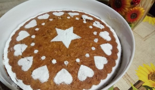 Постен кекс с ябълки и моркови